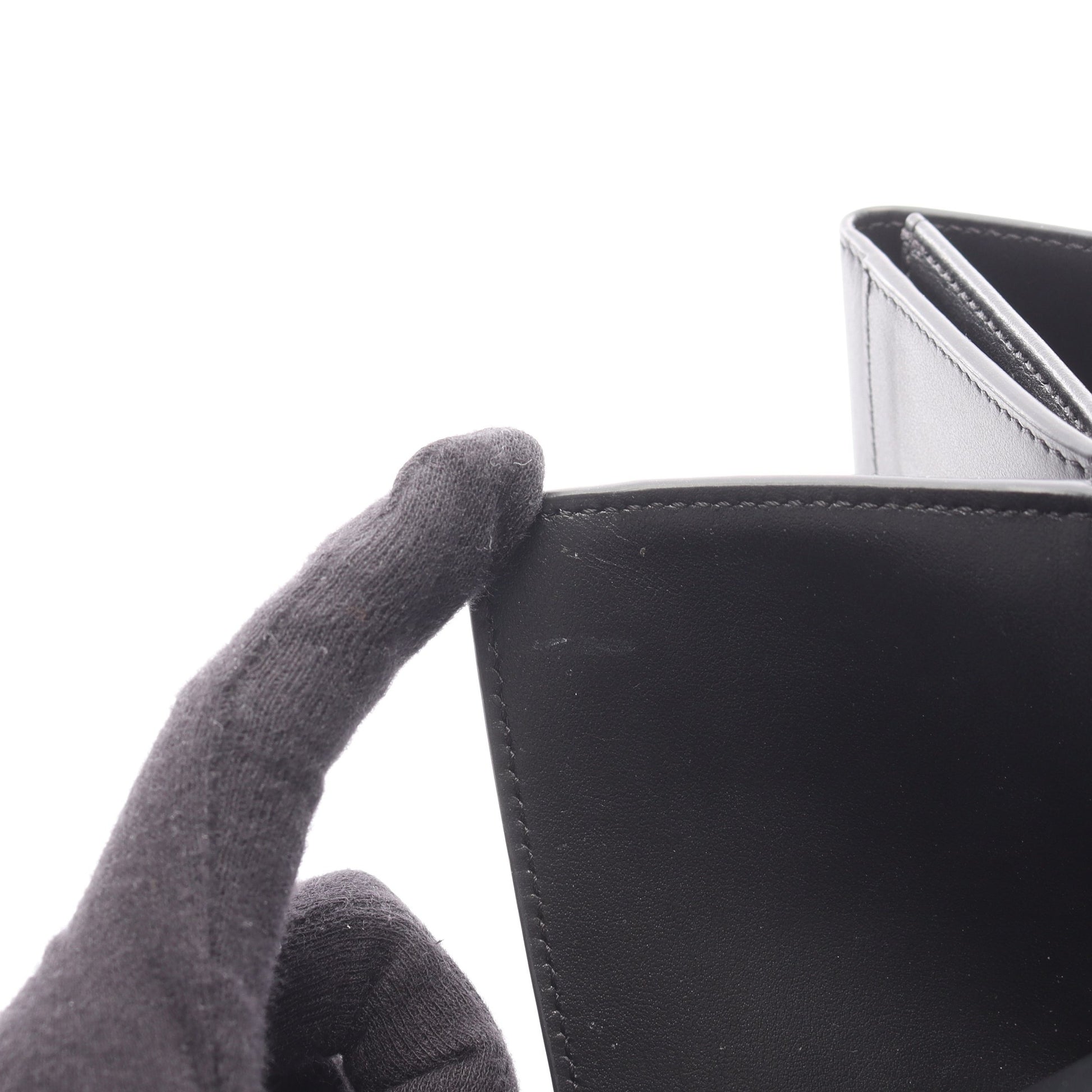 スモールトリフォールドウォレット 三つ折り財布 レザー ブラック セリーヌ 財布・小物 CELINE