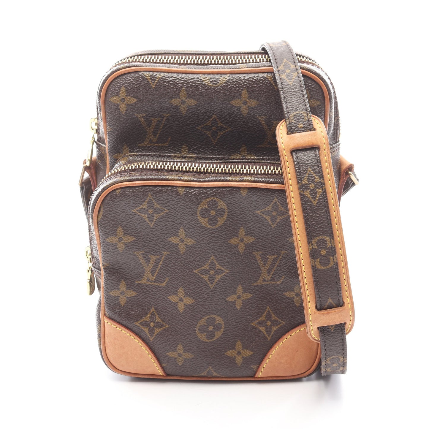 アマゾン モノグラム ショルダーバッグ PVC レザー ブラウン ルイヴィトン バッグ LOUIS VUITTON