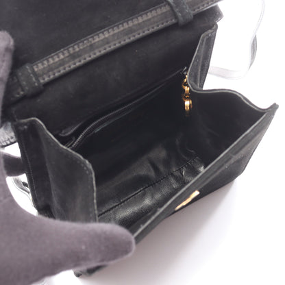 ヴァラリボン 2WAY ハンドバッグ スエード ブラック サルヴァトーレフェラガモ バッグ Salvatore Ferragamo