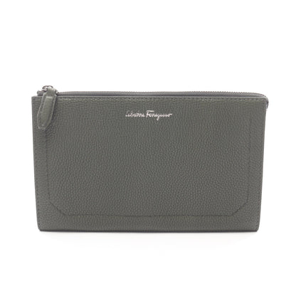 クラッチバッグ セカンドバッグ レザー ダークグリーン サルヴァトーレフェラガモ バッグ Salvatore Ferragamo