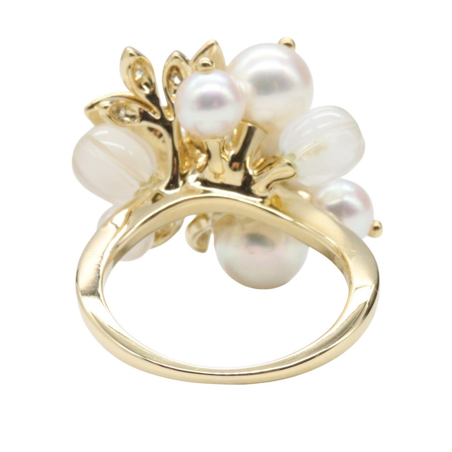 パール ダイヤ リング リング 指輪 K18YG ダイヤモンド パール イエローゴールド クリア ホワイト ミキモト アクセサリー MIKIMOTO