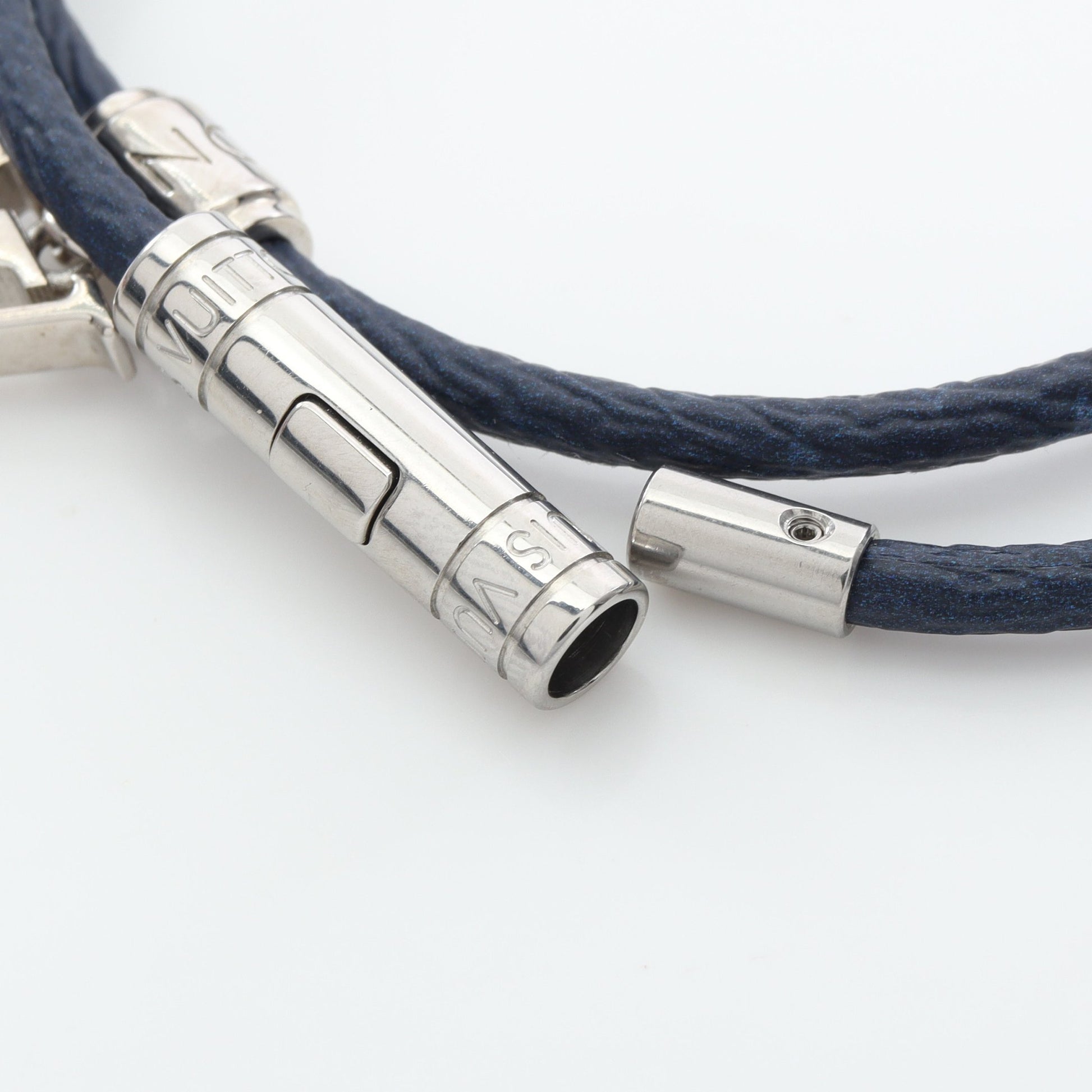 LVグラディエント ブレスレット PVC ネイビー シルバー ルイヴィトン アクセサリー LOUIS VUITTON