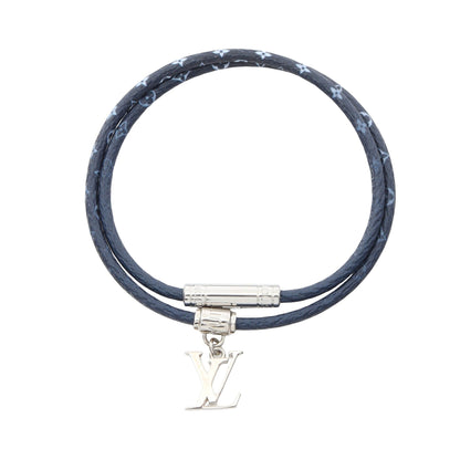 LVグラディエント ブレスレット PVC ネイビー シルバー ルイヴィトン アクセサリー LOUIS VUITTON