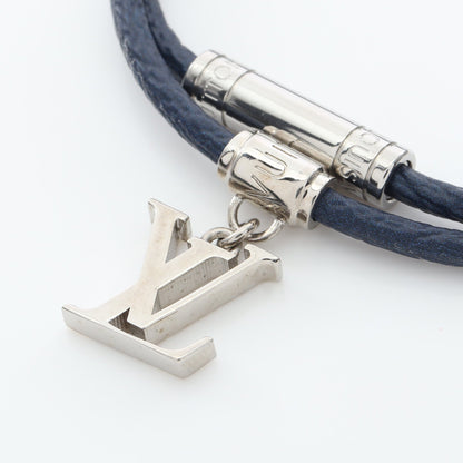 LVグラディエント ブレスレット PVC ネイビー シルバー ルイヴィトン アクセサリー LOUIS VUITTON