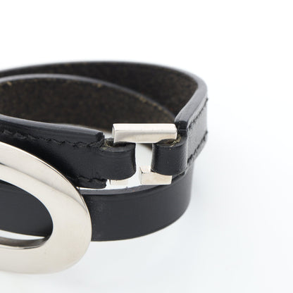 ドゥブルトゥール ブレスレット ヴォースイフト ブラック シルバー □J刻 エルメス アクセサリー HERMES