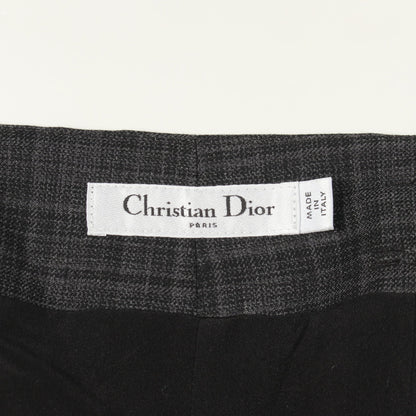 チャック柄 パンツ ウール ダークグレー クリスチャンディオール ボトムス Christian Dior