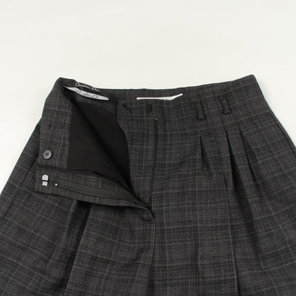チャック柄 パンツ ウール ダークグレー クリスチャンディオール ボトムス Christian Dior