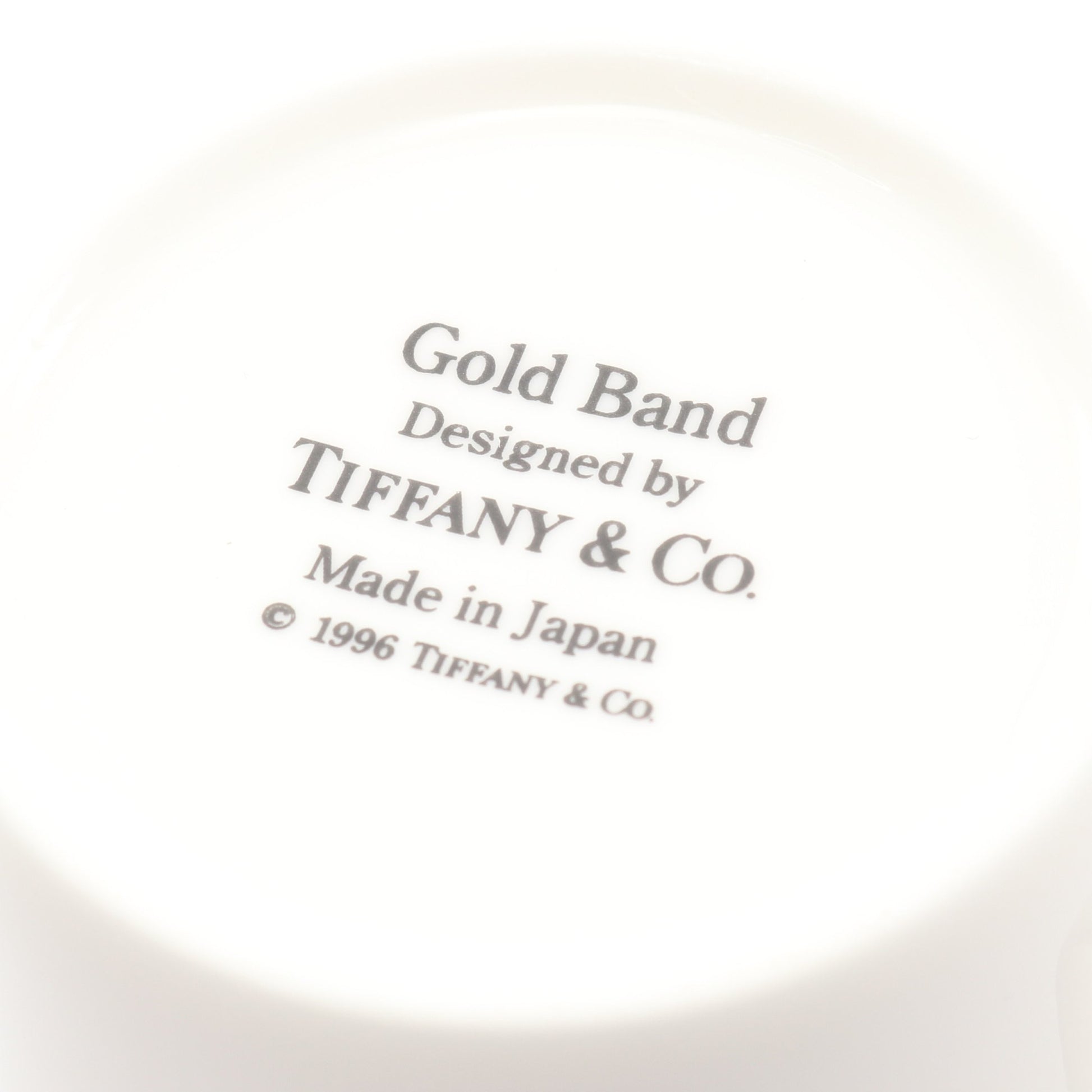ゴールドバンド ティーカップ&ソーサー 2客セット 食器 陶器 ホワイト ゴールド ティファニー 財布・小物 TIFFANY & Co.