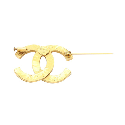 ココマーク ブローチ GP ラインストーン ゴールド クリア ヴィンテージ シャネル アクセサリー CHANEL