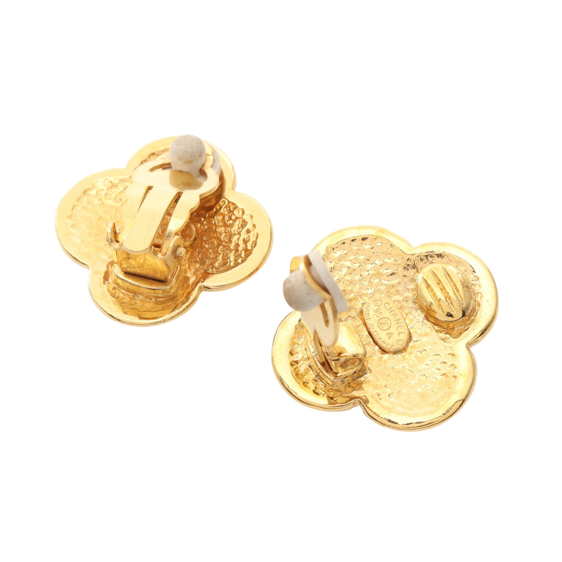 ココマーク フラワー イヤリング GP ゴールド 95A シャネル アクセサリー CHANEL