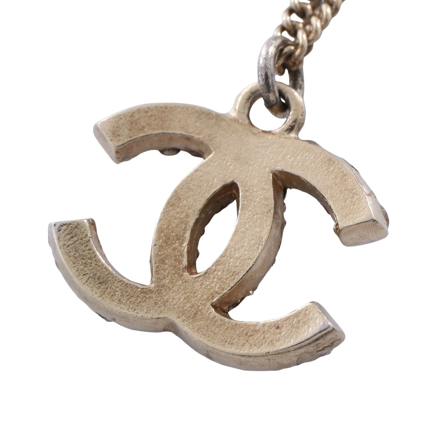 ココマーク ネックレス GP ラインストーン ゴールド クリア 09A シャネル アクセサリー CHANEL