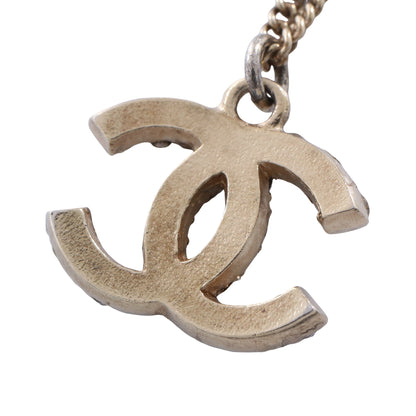 ココマーク ネックレス GP ラインストーン ゴールド クリア 09A シャネル アクセサリー CHANEL