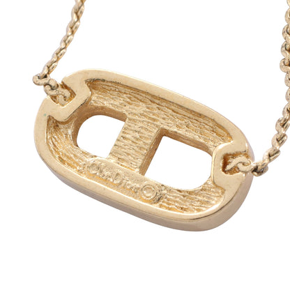 CDロゴ ネックレス GP ラインストーン ゴールド クリスチャンディオール アクセサリー Christian Dior