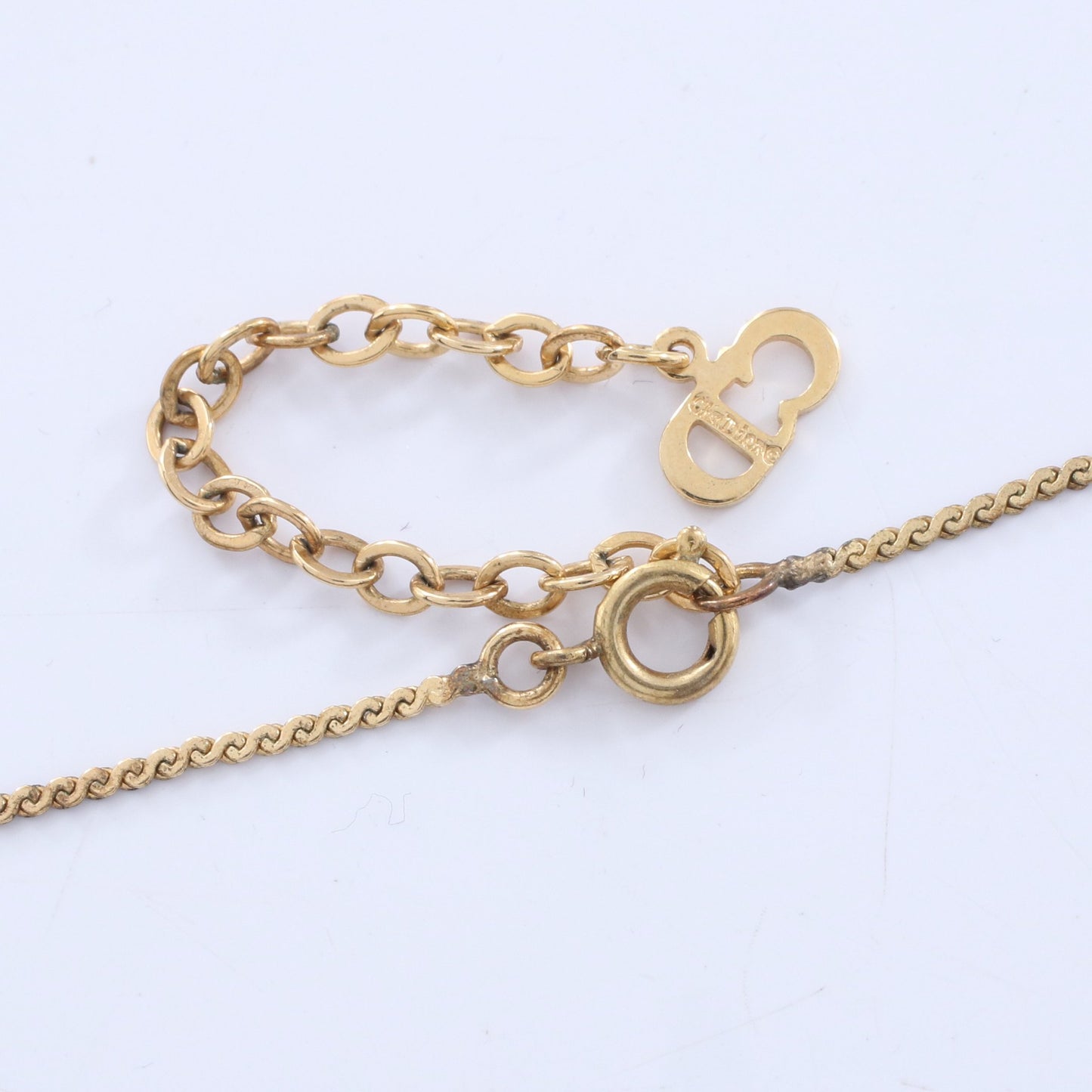 CDロゴ ネックレス GP ラインストーン ゴールド クリスチャンディオール アクセサリー Christian Dior