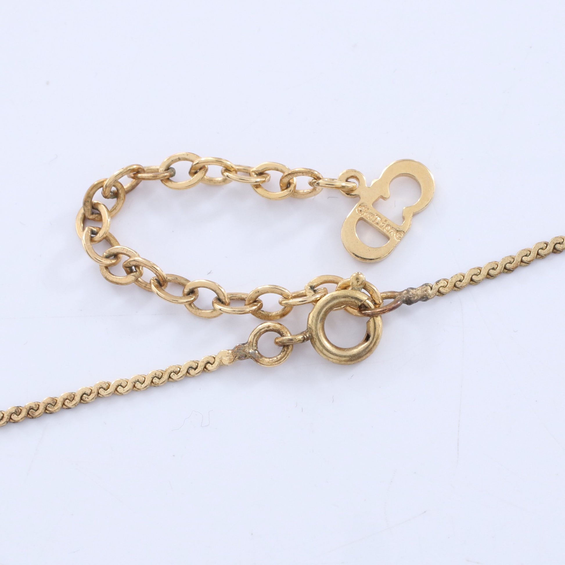 CDロゴ ネックレス GP ラインストーン ゴールド クリスチャンディオール アクセサリー Christian Dior