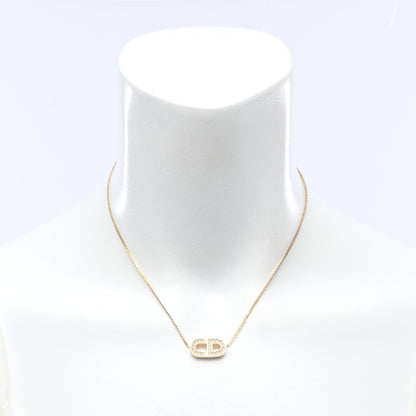 CDロゴ ネックレス GP ラインストーン ゴールド クリスチャンディオール アクセサリー Christian Dior