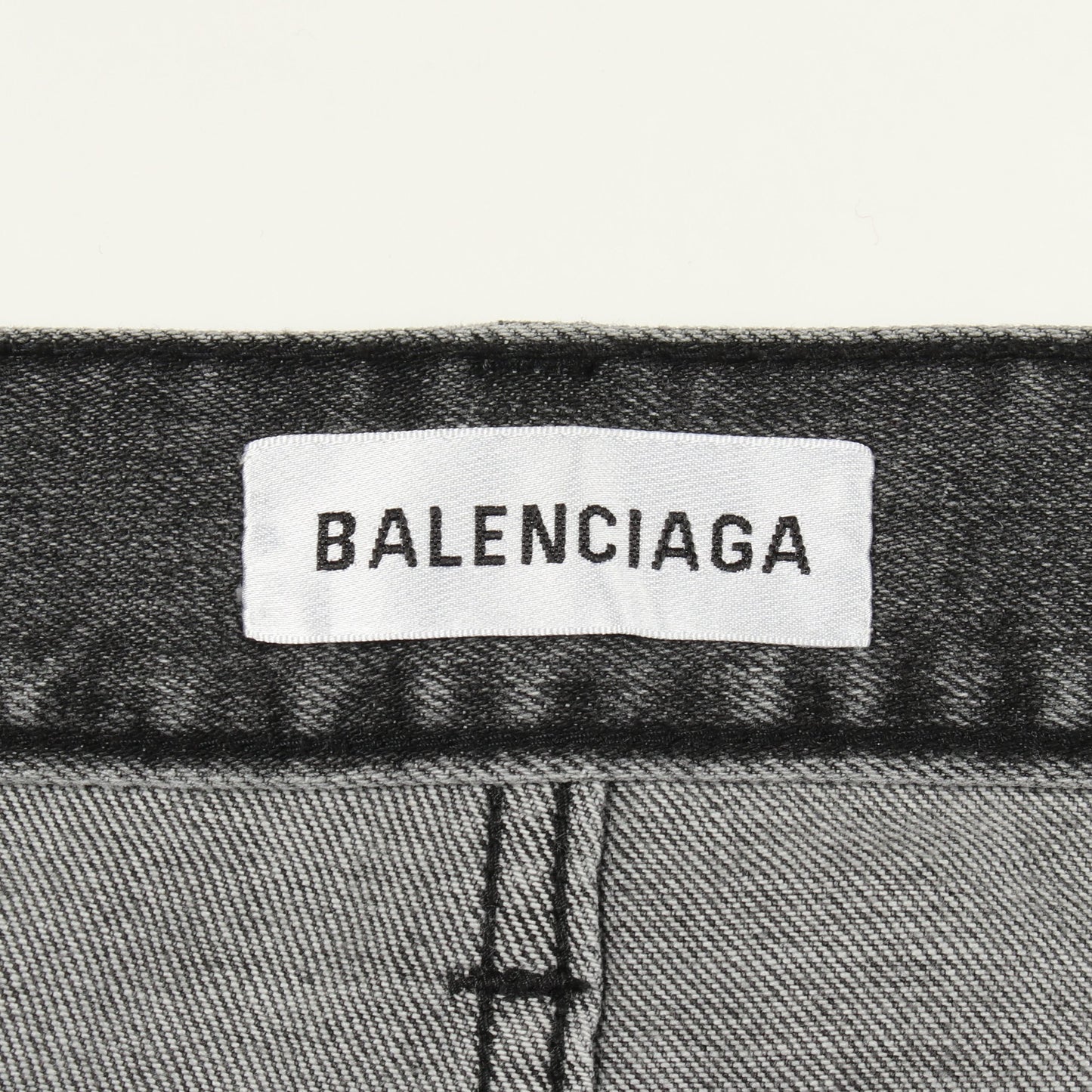 デニムパンツ コットン ダークグレー ダメージ加工 バレンシアガ ボトムス BALENCIAGA