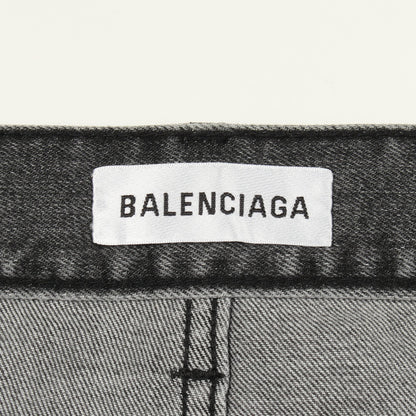 デニムパンツ コットン ダークグレー ダメージ加工 バレンシアガ ボトムス BALENCIAGA