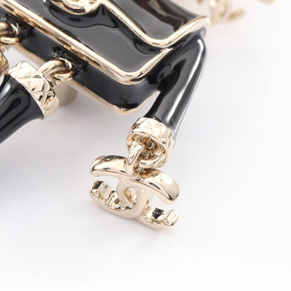 ココマーク ブローチ 人形モチーフ GP フェイクパール ゴールド ブラック オフホワイト B25B シャネル