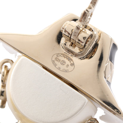 ココマーク ブローチ 人形モチーフ GP フェイクパール ゴールド ブラック オフホワイト B25B シャネル