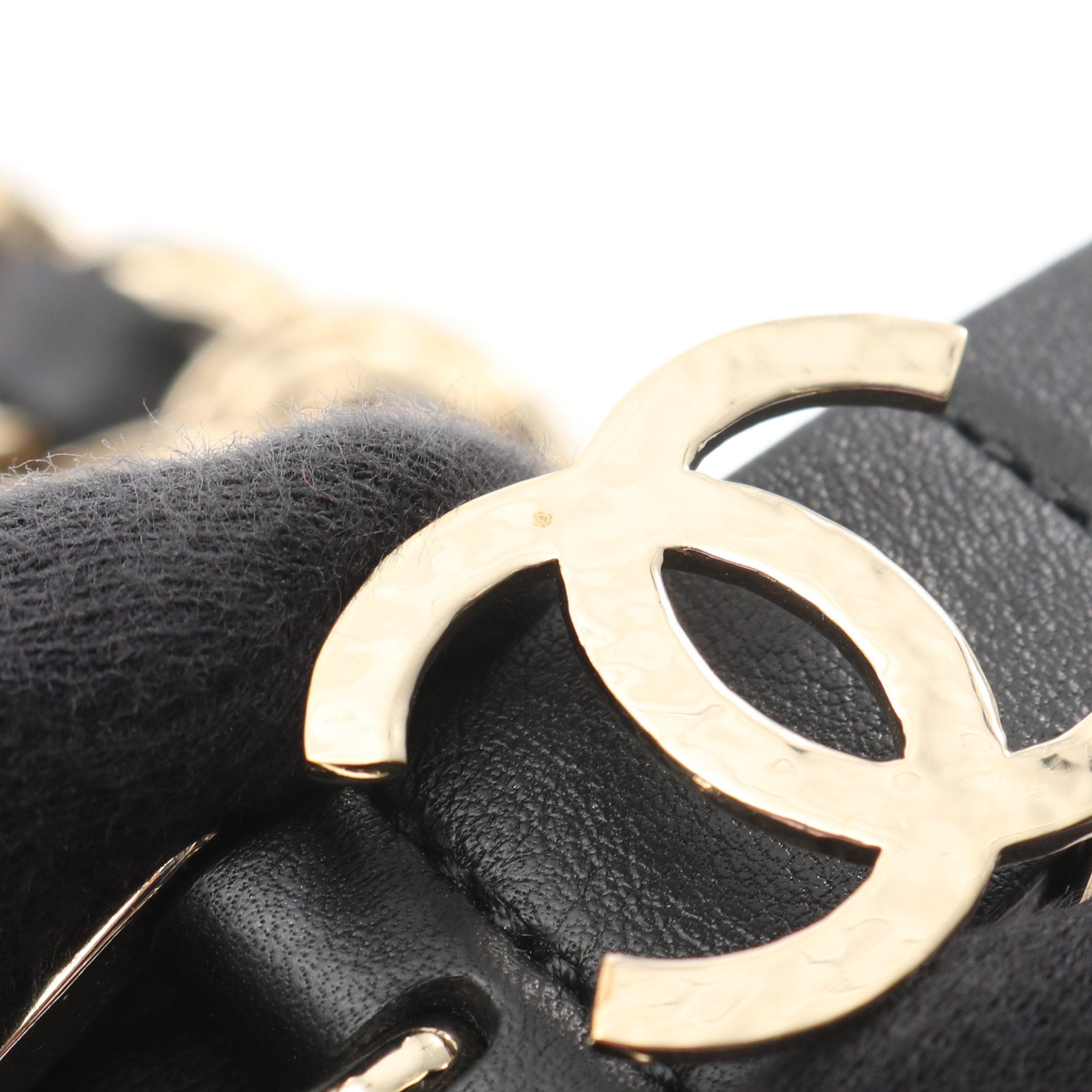 ★SALE【5gc3854-h】シャネル ベルト チェーン ブラック ゴールド金具【中古】レディース CHANEL（シャネル） ココマーク チェーン ベルト レザーg 89cm