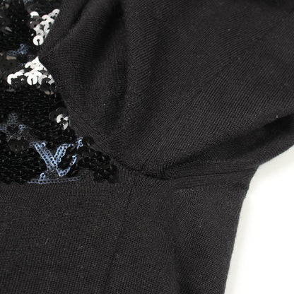 モノグラム ニット スパンコール ウール カシミヤ シルク ブラック ルイヴィトン トップス LOUIS VUITTON