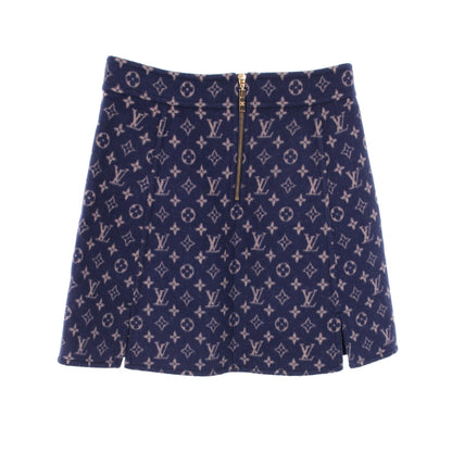 モノグラム スカート ウール ネイビー ライトピンク ルイヴィトン ボトムス LOUIS VUITTON