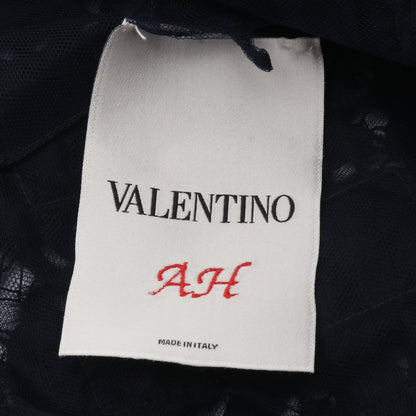 ショール ストール レース ミンクファー レーヨン ネイビー ヴァレンティノ 財布・小物 VALENTINO