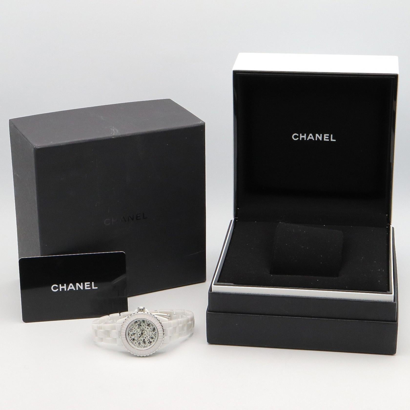J12 コズミック レディース 腕時計 クオーツ セラミック ホワイト シャネル 時計 CHANEL