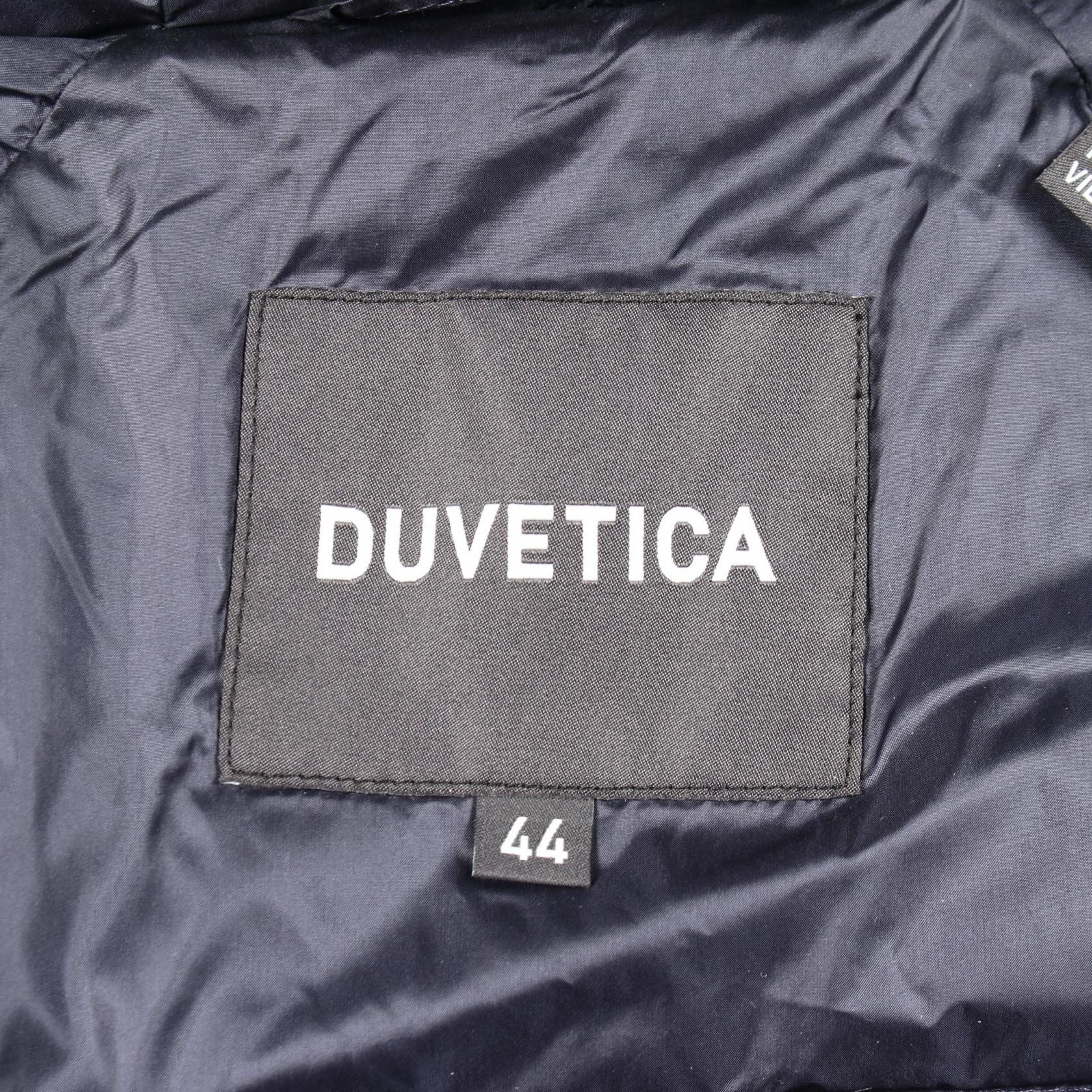 CAROMA サイドスリット フード付き ダウンジャケット ナイロン ネイビー デュベティカ アウター DUVETICA
