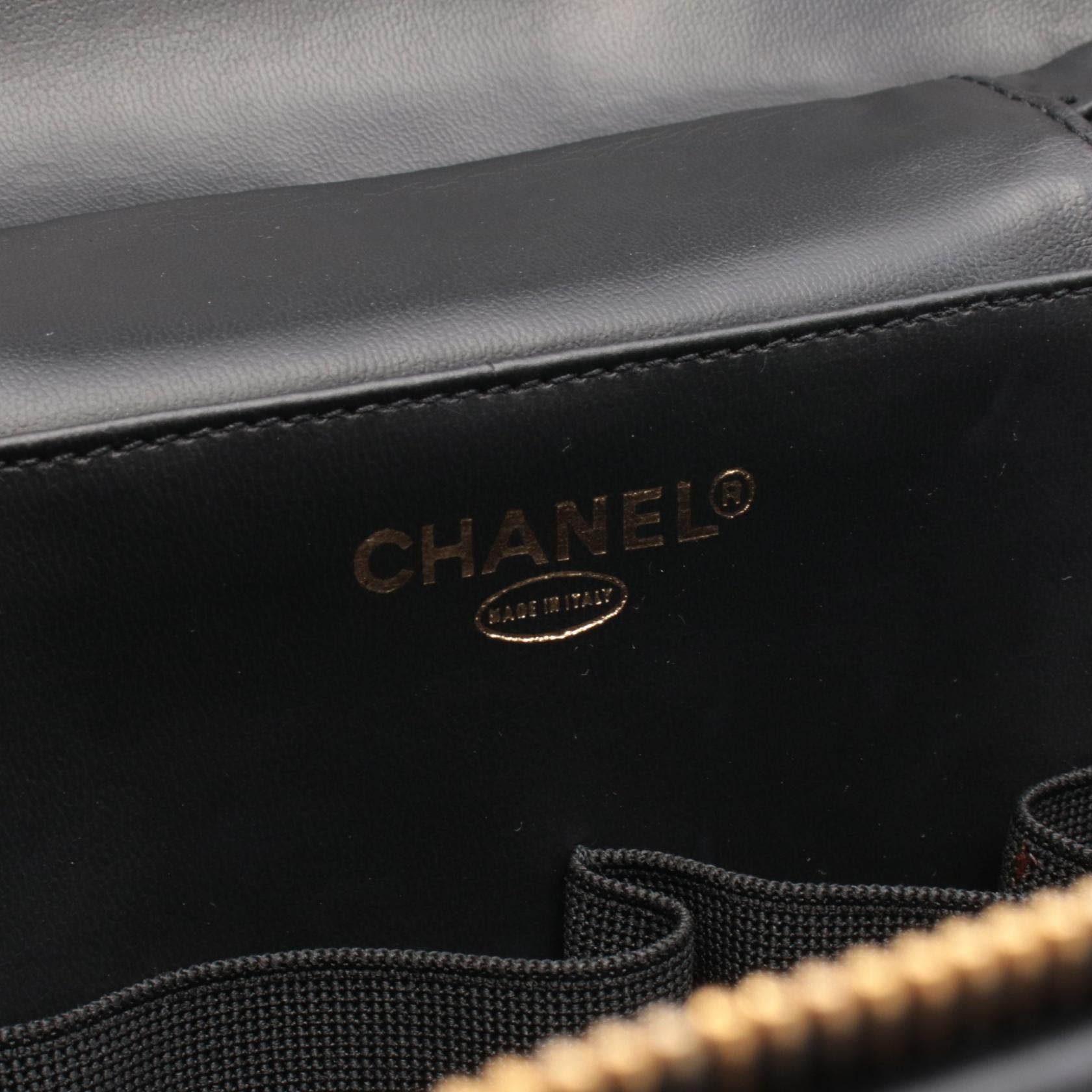 ココマーク ハンドバッグ バニティバッグ キャビアスキン ブラック ゴールド金具 2WAY シャネル バッグ CHANEL