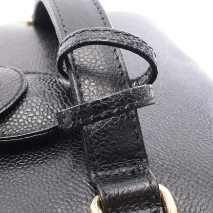 ココマーク ハンドバッグ バニティバッグ キャビアスキン ブラック ゴールド金具 2WAY シャネル バッグ CHANEL