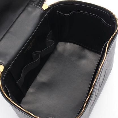 ココマーク ハンドバッグ バニティバッグ キャビアスキン ブラック ゴールド金具 2WAY シャネル バッグ CHANEL