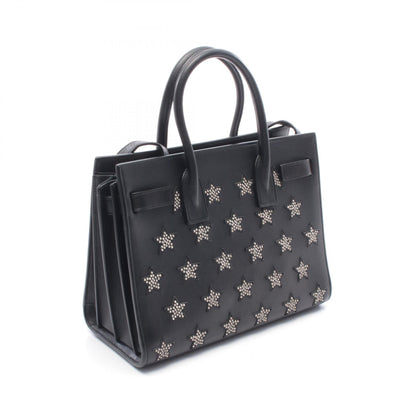 サック ド ジュール ベイビー スタースタッズ ハンドバッグ レザー ブラック 2WAY サンローランパリ バッグ SAINT LAURENT PARIS