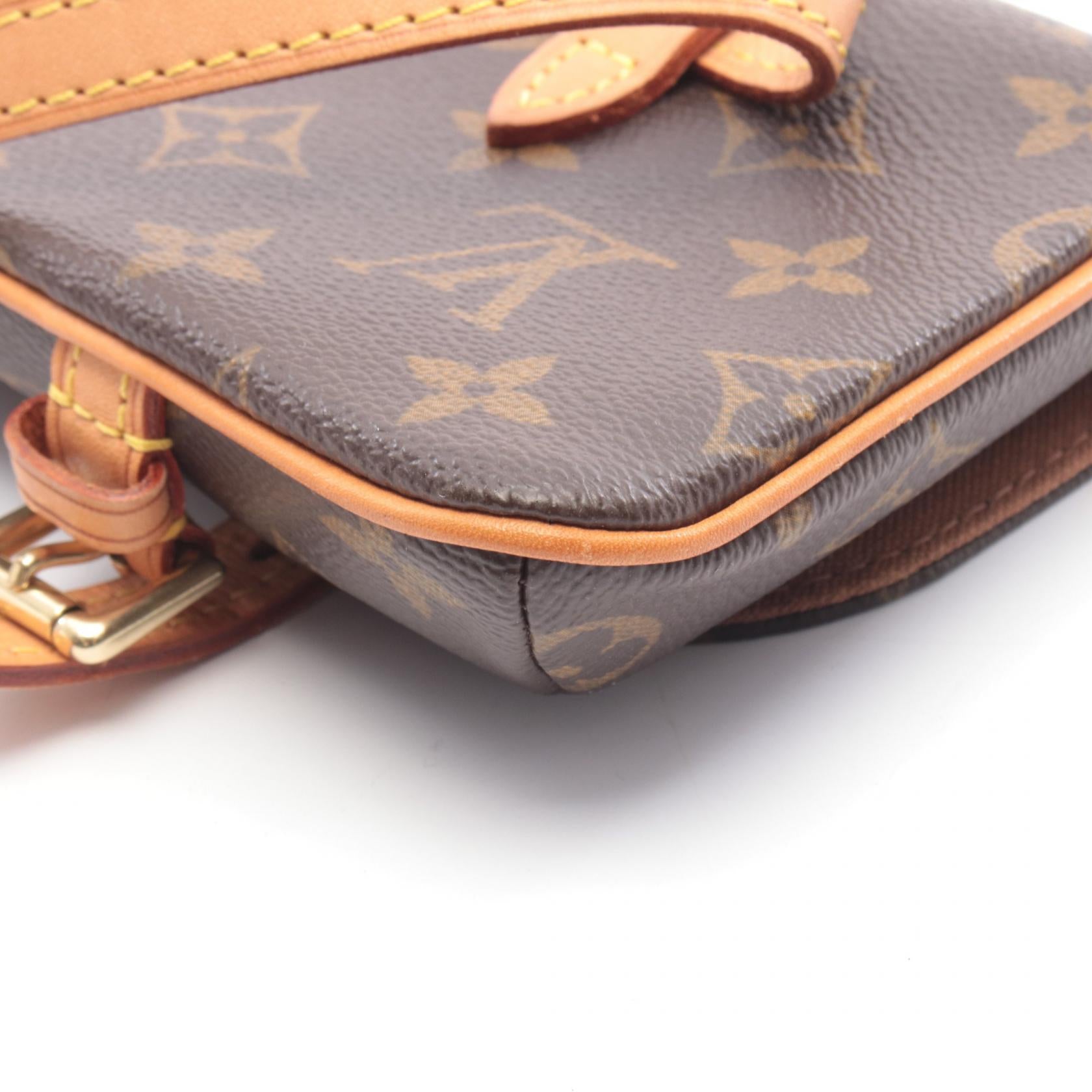 ポシェット マレル モノグラム ボディバッグ ウエストバッグ PVC レザー ブラウン ルイヴィトン バッグ LOUIS VUITTON