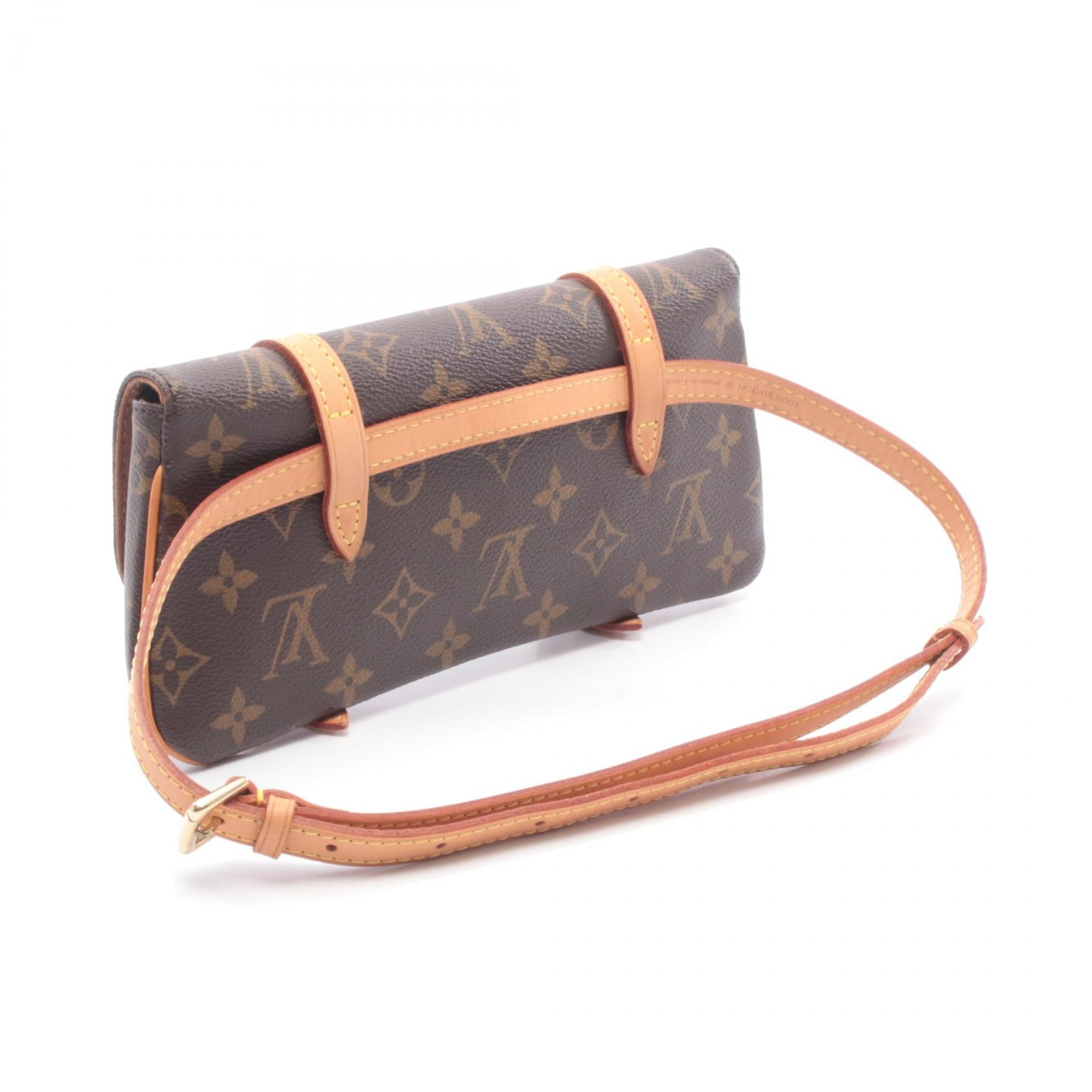 ポシェット マレル モノグラム ボディバッグ ウエストバッグ PVC レザー ブラウン ルイヴィトン バッグ LOUIS VUITTON
