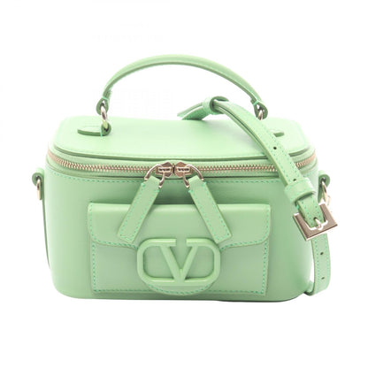 Vロゴ バニティバッグ レザー ライトグリーン 2WAY ヴァレンティノガラヴァーニ バッグ VALENTINO GARAVANI