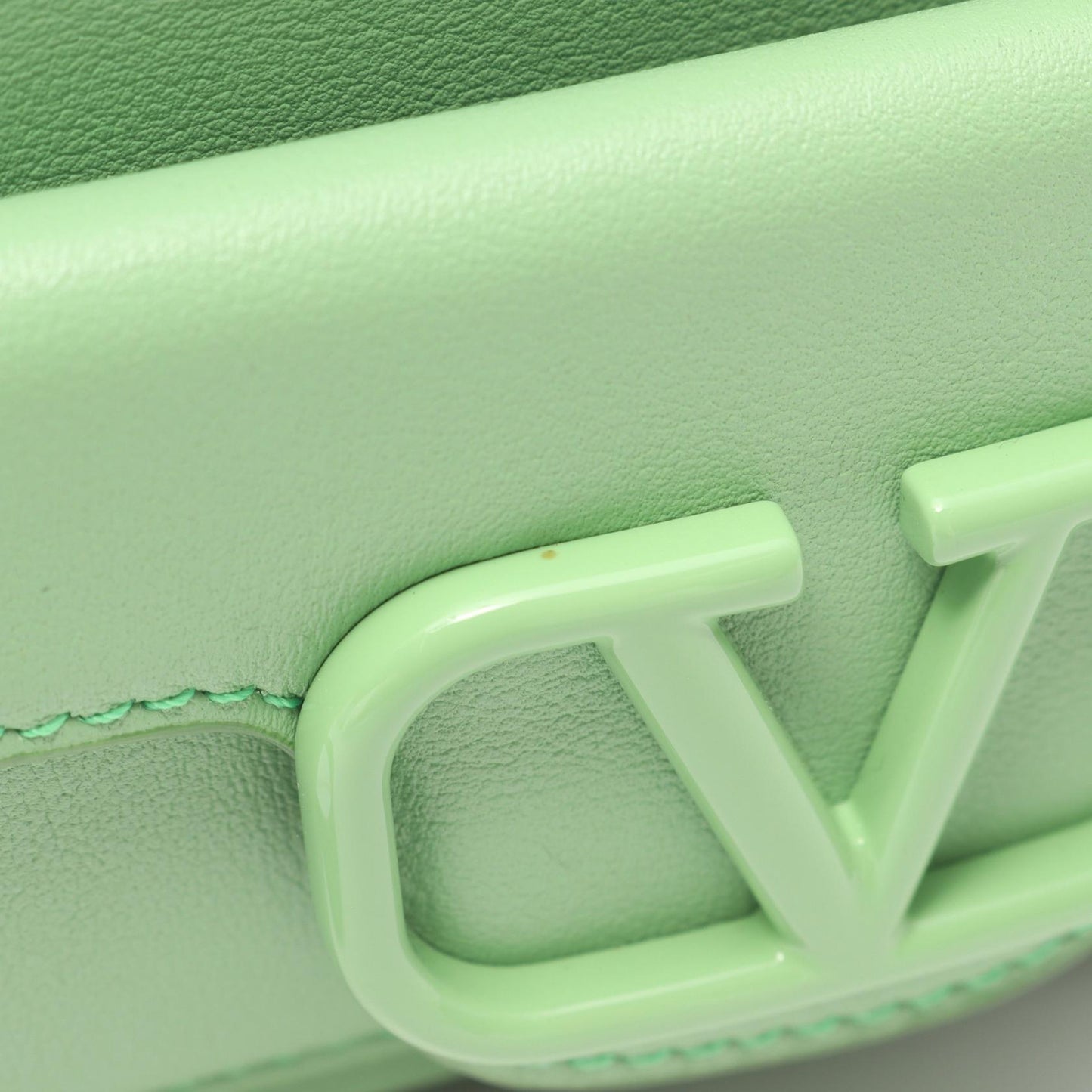 Vロゴ バニティバッグ レザー ライトグリーン 2WAY ヴァレンティノガラヴァーニ バッグ VALENTINO GARAVANI