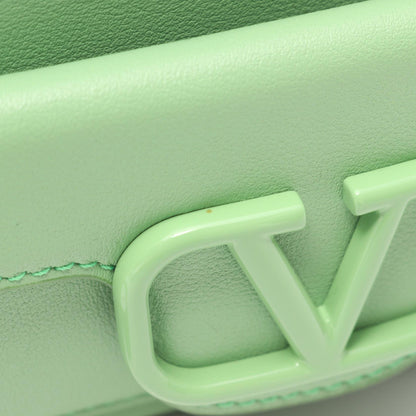 Vロゴ バニティバッグ レザー ライトグリーン 2WAY ヴァレンティノガラヴァーニ バッグ VALENTINO GARAVANI