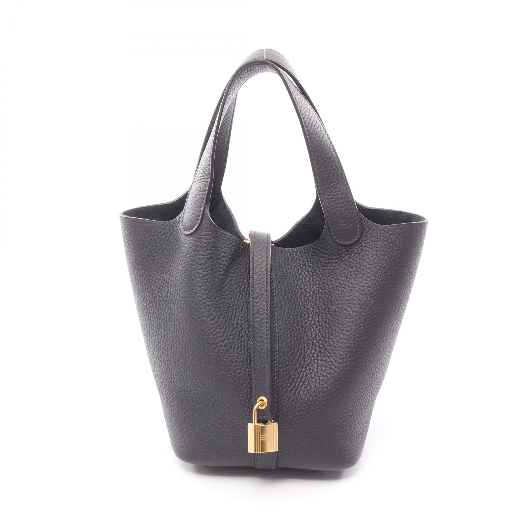 ピコタンロックPM キャバン ハンドバッグ トリヨンクレマンス ダークネイビー ゴールド金具 K刻印 エルメス バッグ HERMES