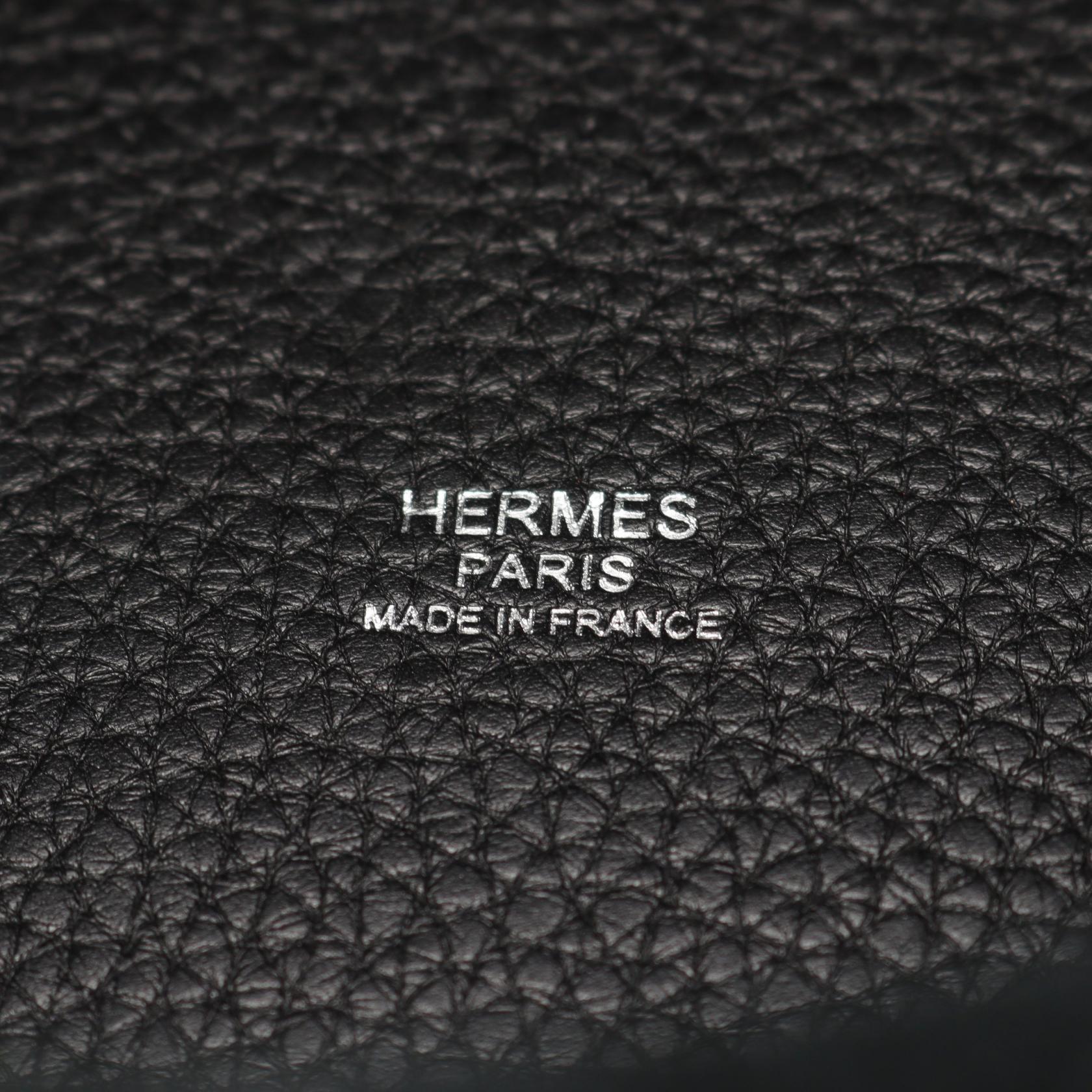 ピコタンロックMM ハンドバッグ トリヨンクレマンス ブラック シルバー金具 Y刻印 エルメス バッグ HERMES