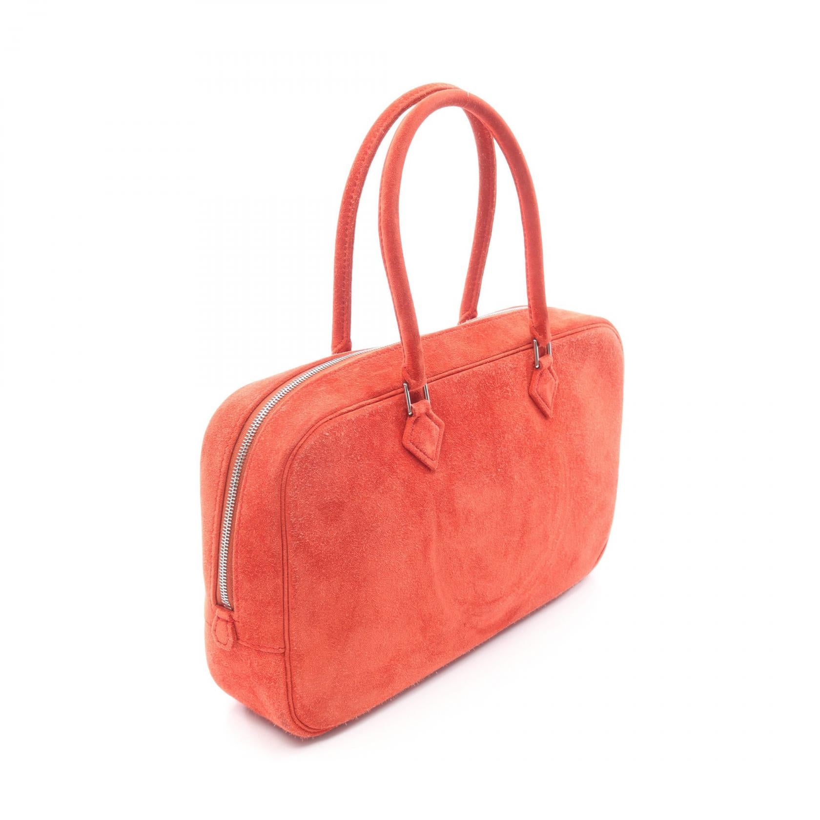 プリュムエラン28 ルージュヴィフ ハンドバッグ ドブリス レッド シルバー金具 □H刻印 エルメス バッグ HERMES