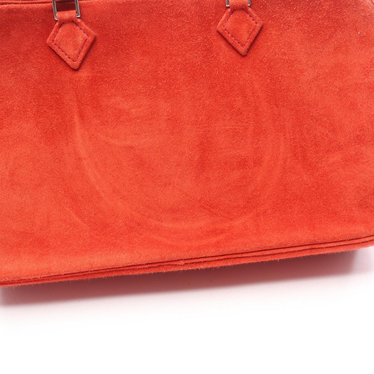 プリュムエラン28 ルージュヴィフ ハンドバッグ ドブリス レッド シルバー金具 □H刻印 エルメス バッグ HERMES