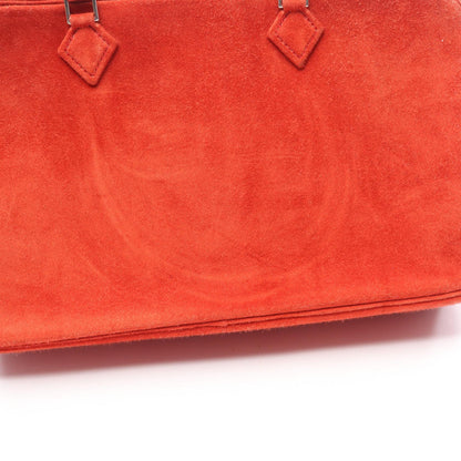 プリュムエラン28 ルージュヴィフ ハンドバッグ ドブリス レッド シルバー金具 □H刻印 エルメス バッグ HERMES