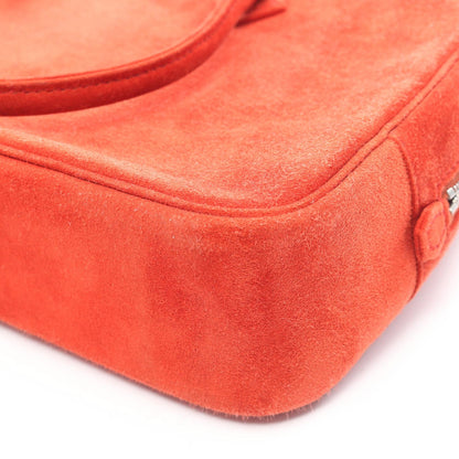 プリュムエラン28 ルージュヴィフ ハンドバッグ ドブリス レッド シルバー金具 □H刻印 エルメス バッグ HERMES