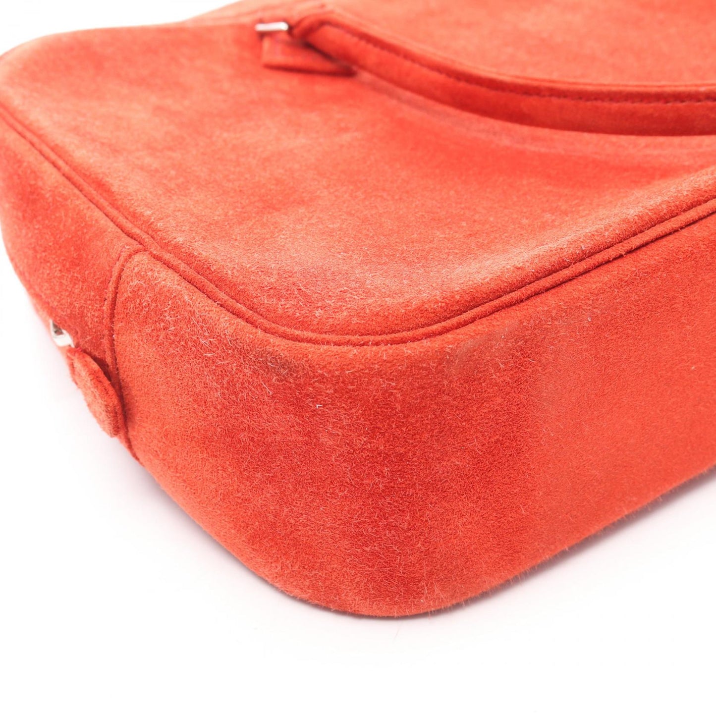 プリュムエラン28 ルージュヴィフ ハンドバッグ ドブリス レッド シルバー金具 □H刻印 エルメス バッグ HERMES