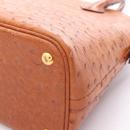 ボリード27 ゴールド ハンドバッグ オーストリッチ ブラウン ゴールド金具 2WAY ○V刻印 エルメス バッグ HERMES