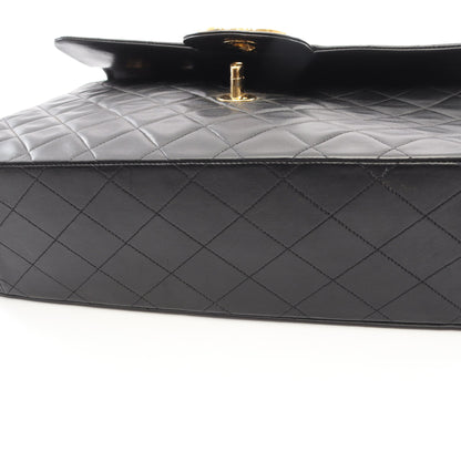 デカマトラッセ34 Wチェーンショルダーバッグ ラムスキン ブラック ゴールド金具 シャネル バッグ CHANEL