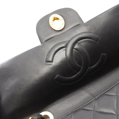 デカマトラッセ34 Wチェーンショルダーバッグ ラムスキン ブラック ゴールド金具 シャネル バッグ CHANEL