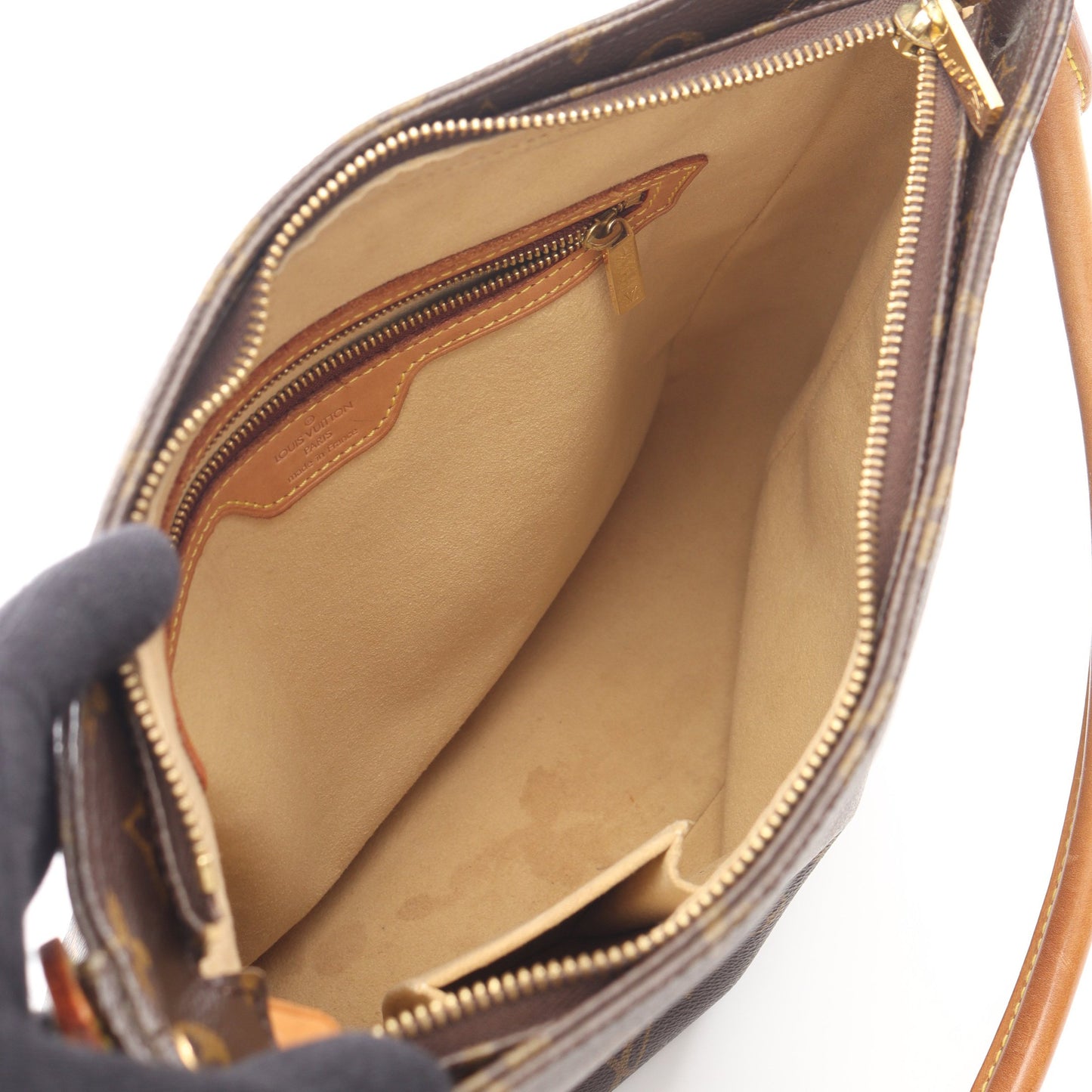 ルーピングGM モノグラム ショルダーバッグ PVC レザー ブラウン ルイヴィトン バッグ LOUIS VUITTON